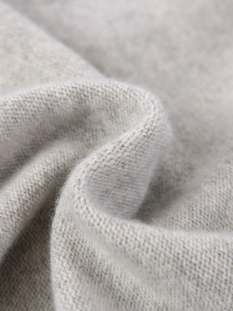 Kids Light Grey Floral Embroidery Cashmere Button-Up Cardigan